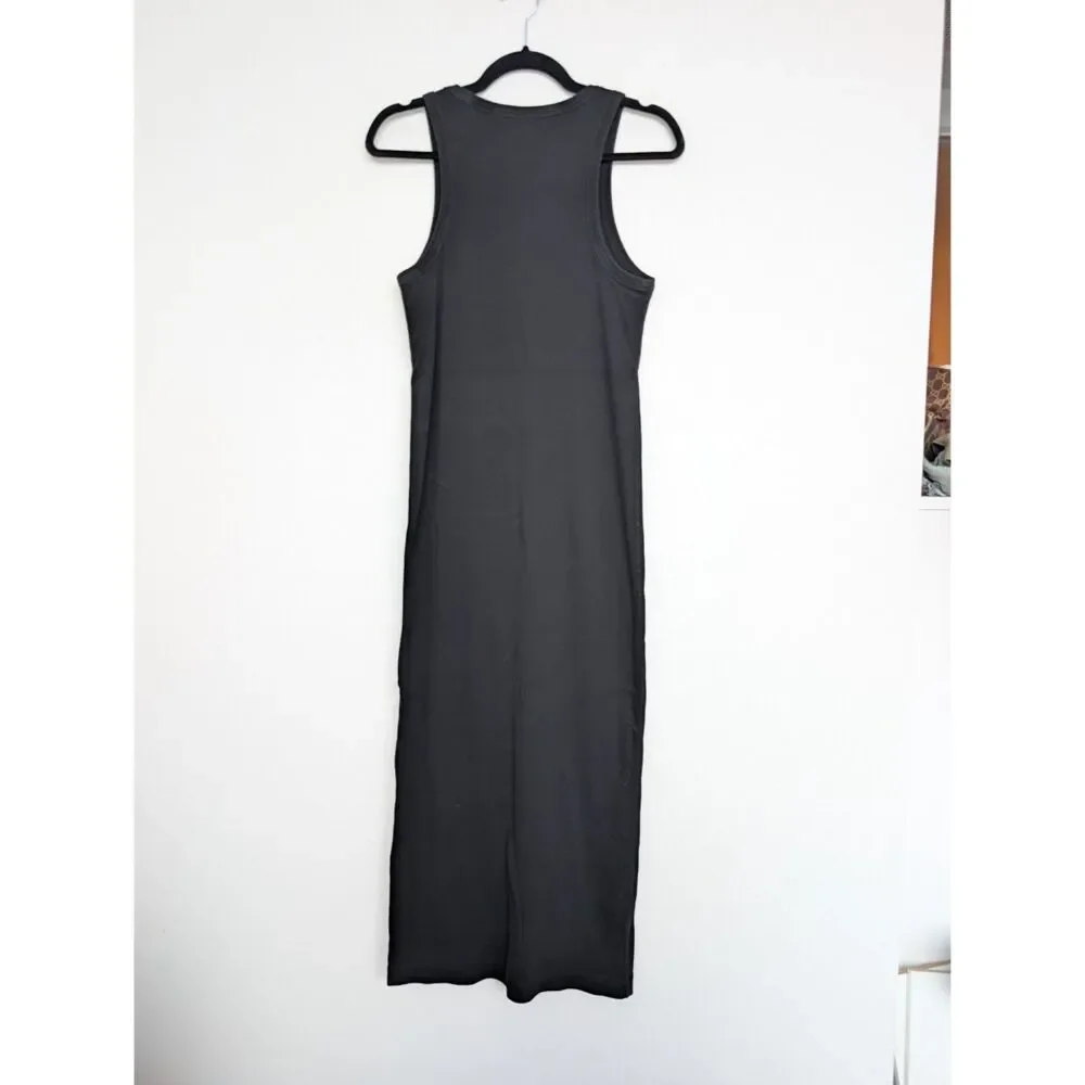 COS Rib Knit Sleeveless Black Bodycon Midi Maxi Dress Sz M Capsule Wardorbe